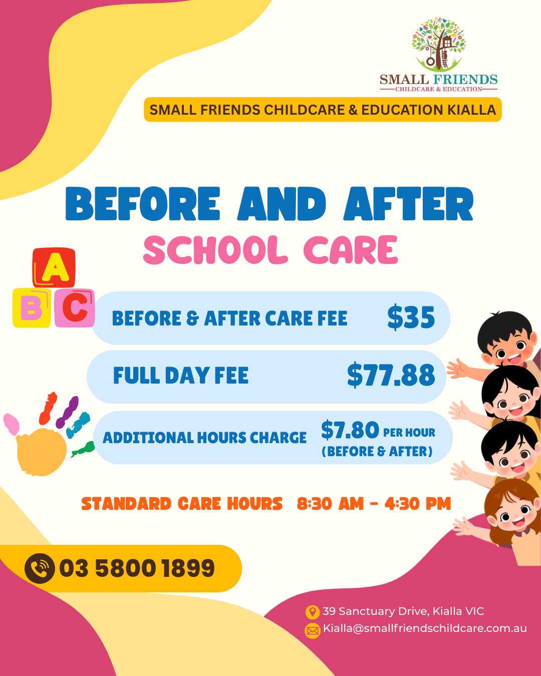 Samll friends before after school care - Kialla